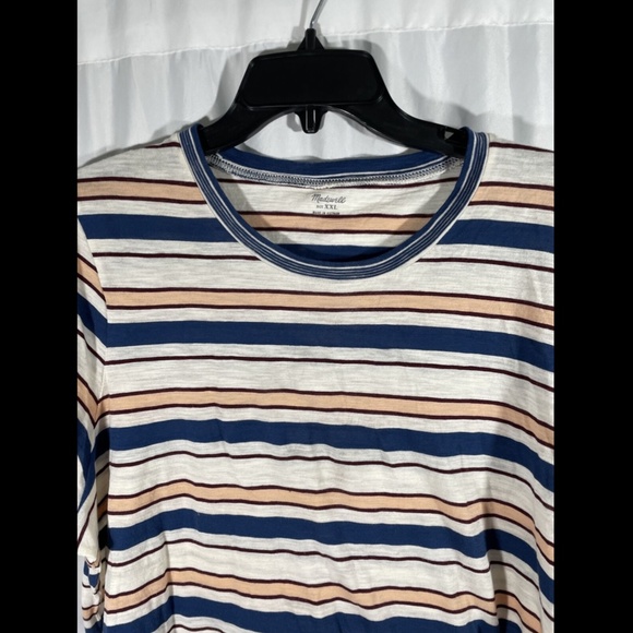 New Madewell Whisper Stripe Ringer Tee Shirt XXL - Picture 8 of 12